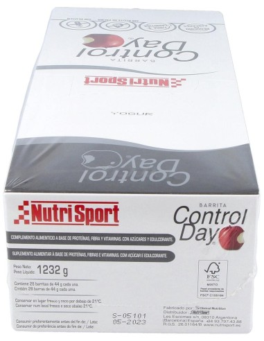 Barrita Yogurt Controlday Caja 28Unid. de Nutrisport