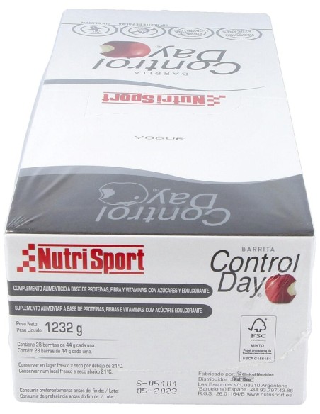 Barrita Yogurt Controlday Caja 28Unid. de Nutrisport