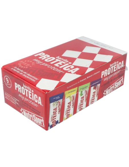 Barrita Proteica Platano Caja 24Uds de Nutrisport