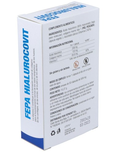 Fepa-Hialurocovit 200Mg. 30Cap. de Fepadiet