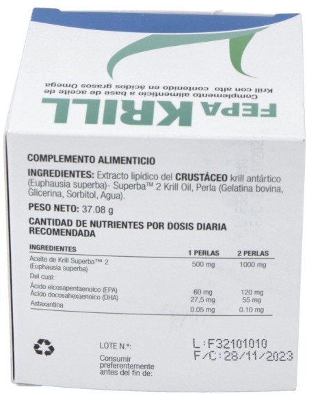 Fepa-Krill 500Mg. 60Perlas de Fepadiet