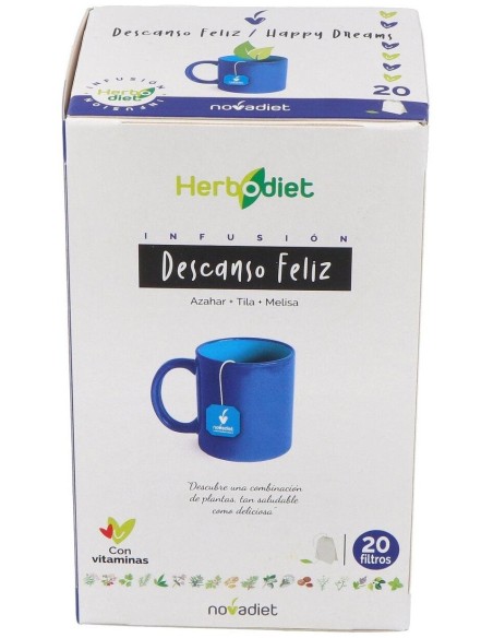 Herbodiet Descanso Feliz Envase de 20 bolsitas filtro de 1,5 g. de Novadiet