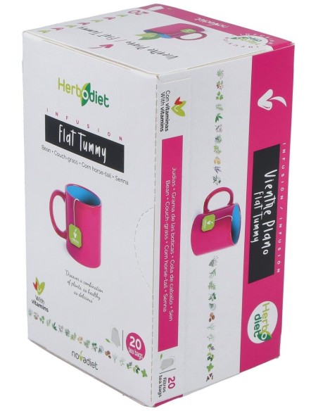 Herbodiet Vientre Plano Envase de 20 bolsitas filtro de 1,5 g. de Novadiet