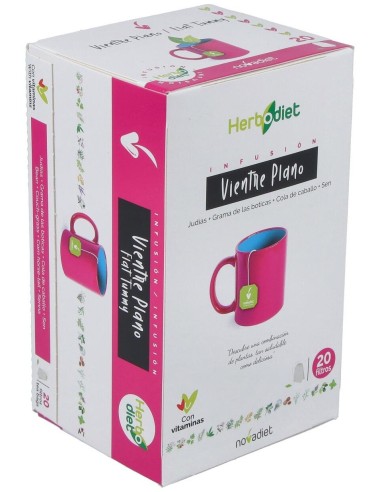 Herbodiet Vientre Plano Envase de 20 bolsitas filtro de 1,5 g. de Novadiet