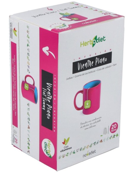 Herbodiet Vientre Plano Envase de 20 bolsitas filtro de 1,5 g. de Novadiet