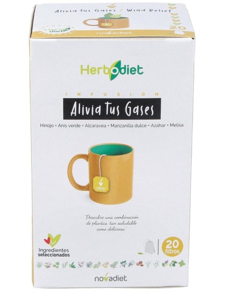 Herbodiet Alivia Tus Gases Envase de 20 bolsitas filtro de 1,5 g. de Novadiet