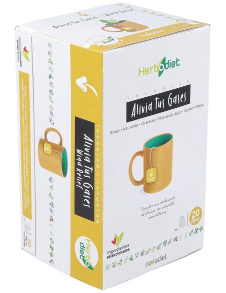 Herbodiet Alivia Tus Gases Envase de 20 bolsitas filtro de 1,5 g. de Novadiet