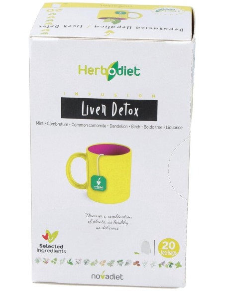 Herbodiet Depuracion Hepatica Envase de 20 bolsitas filtro de 1,5 g. de Novadiet