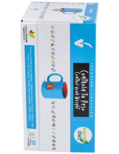 Herbodiet Controla Tu Peso Envase de 20 bolsitas filtro de 1,5 g. de Novadiet