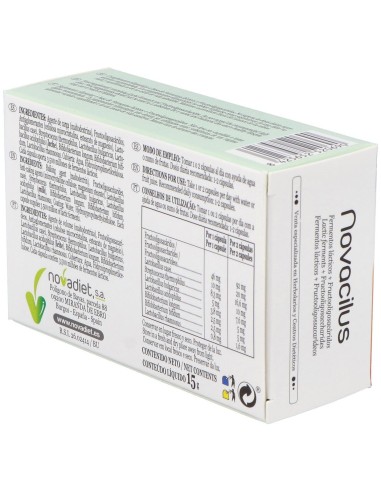 Novacilus Envase de 30 cápsulas vegetales. de Novadiet