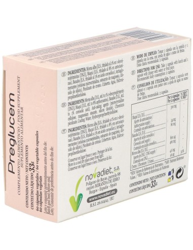 Preglucem 60Cap. de Novadiet