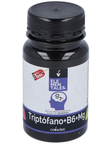 Triptofano+Vit B6+Mg Envase de 30 cápsulas vegetales. de Novadiet