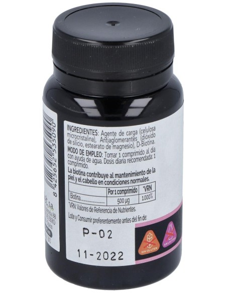 Biotina 500Mcg 120Comp. Elementales de Novadiet