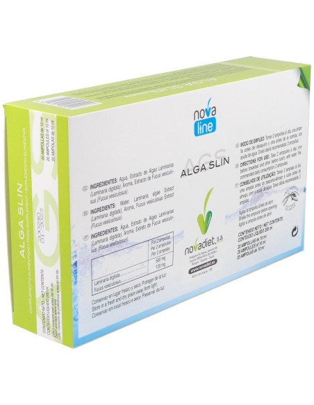 Alga Slin Envase de 20 ampollas de 10 ml. de Novadiet
