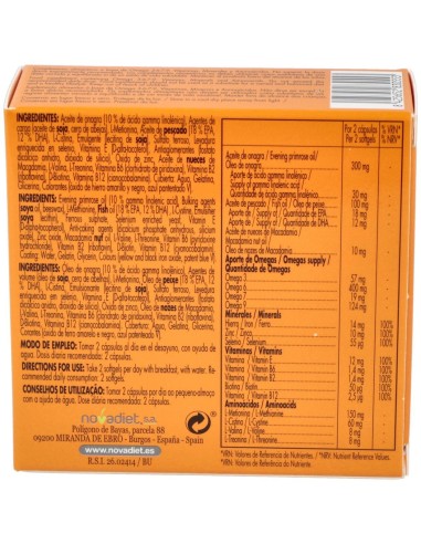 Capilare Envase de 60 cápsulas blandas. de Novadiet