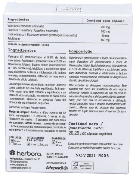 Valeriana Complex 30Cap. de Herbora