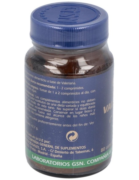 Valeriana 80 Comprimidos de GSN