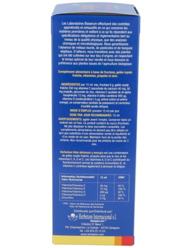 Herbetom Kids Defensas Y Energia Jarabe 250Ml. de Bioserum