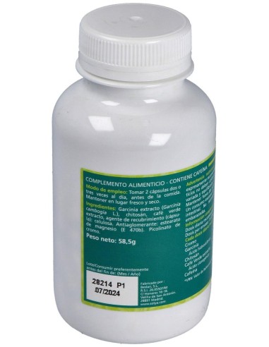 Café Verde Con Garcinia+Chitosán+Cromo 650Mg Cáps. 90U de Sotya