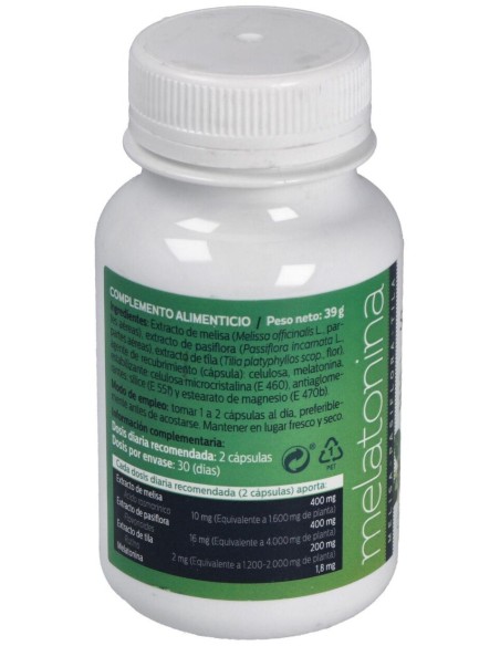 Melatonina  Melisa+Pasiflora+Tila 650Mg Cáps.60U de Sotya