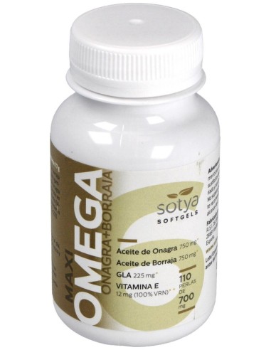 Maxi Omega Onagra+Borraja 700Mg Perlas 110U  de Sotya