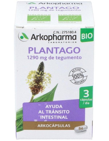 Plantago 84Arkocapsulas. Bio de Arkopharma