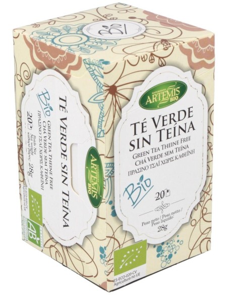 Te Verde Sin Teina Infusion 20Bolsitas. Bio de Artemis Bio