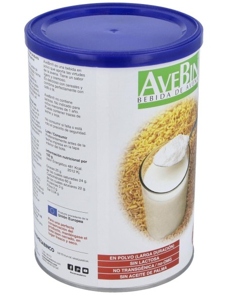 Bebida De Avena Avebiin Polvo 400 Gr de Enzime - Sabinco