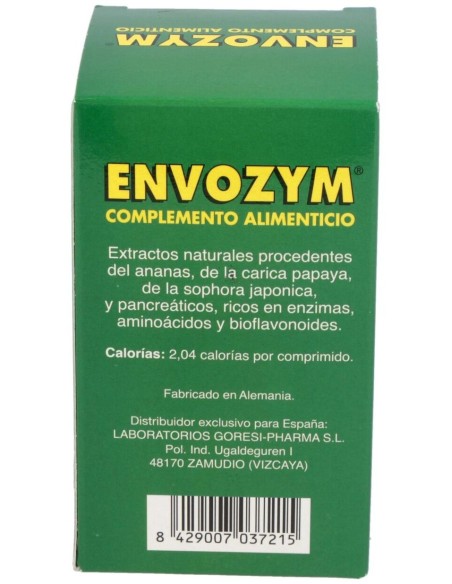 Envozym  Complemento Alimenticio  200 Comp. de Goresi-Pharma