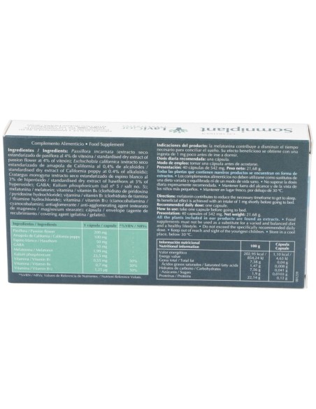 Somniplant 40 Cápsulas de Lavigor