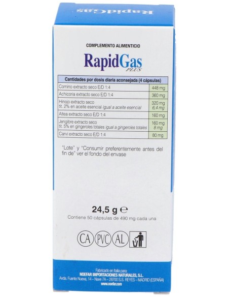 Rapidgas Plus 50Cap. de Noefar