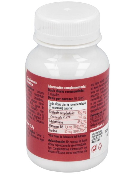 Triptofano 5Htp+B6 60Cap. de Ghf