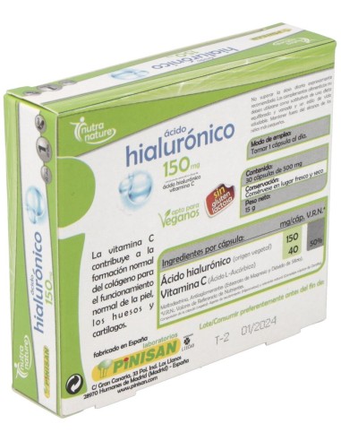 Acido Hialuronico 150Mg. 30Cap. de Pinisan