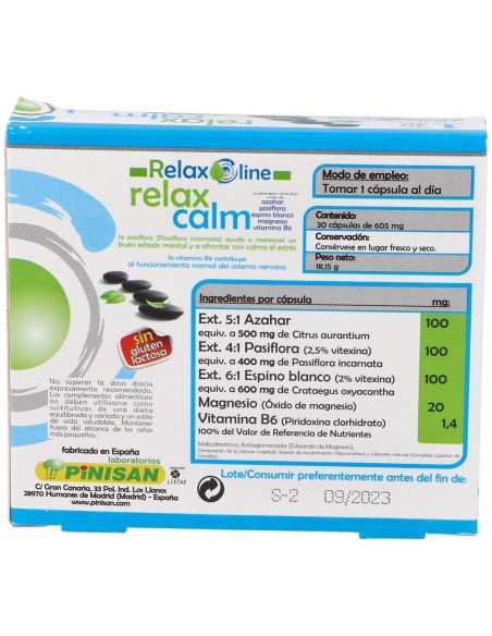 Relax Line Relaxcalm 30Cap. de Pinisan