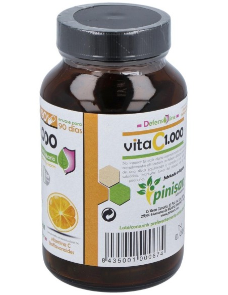 Vitamina C 1000Mg Bioflavonoides 90Cap. de Pinisan
