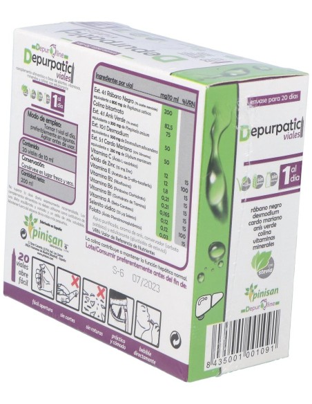 Depurpatic Unicadose 20Viales de Pinisan