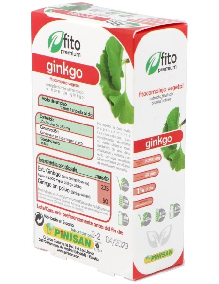 Fito Premium Ginkgo 30Cap. de Pinisan