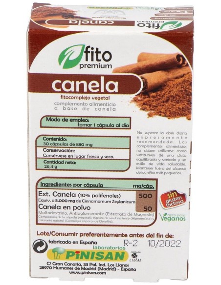 Fito Premium Canela 30Cap. de Pinisan