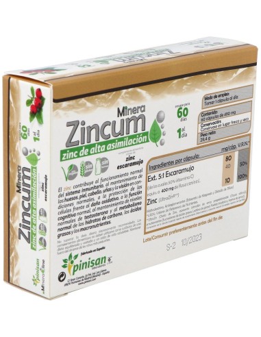 Mineraline Zincum 60Cap. de Pinisan