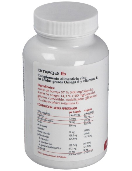 Omega 6 Onagra+Borraja 220 Perlas de Artesania