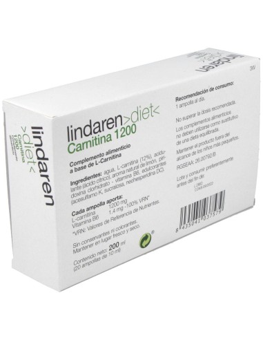 Carnitina 1200 Lindaren20X10Ml de Artesania