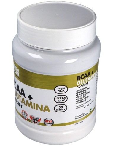 Bcaa+Glutamina Concept Piña 500Gr. de Mega Plus