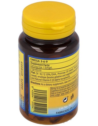 Omega 3-6-9 1000Mg. 30Perlas de Nature Essential