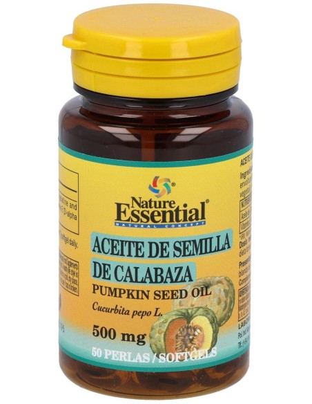 Aceite De Semillas De Calabaza 500Mg. 50Perlas de Nature Essential