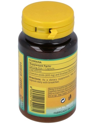 Guarana 600Mg. 50Cap. de Nature Essential