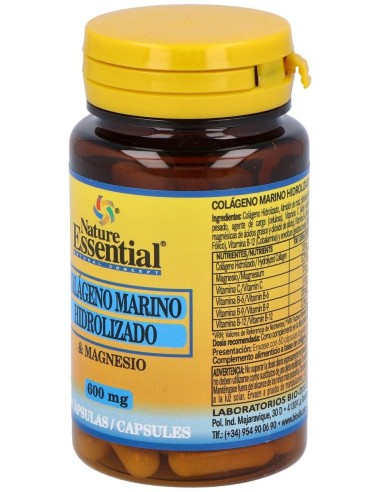 Colageno Marino Hidroliza+Magnesio 600Mg. 60Comp. de Nature Essential