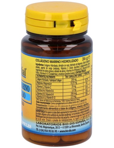 Colageno Marino Hidroliza+Magnesio 600Mg. 60Comp. de Nature Essential