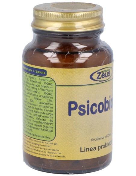 Psico + Bac (Psicobiotic - Depre Bac) 30 Cápsulas  Zeus