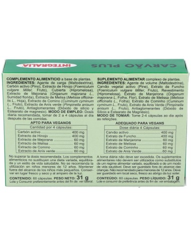 Carbon Plus 60Cap. de Integralia