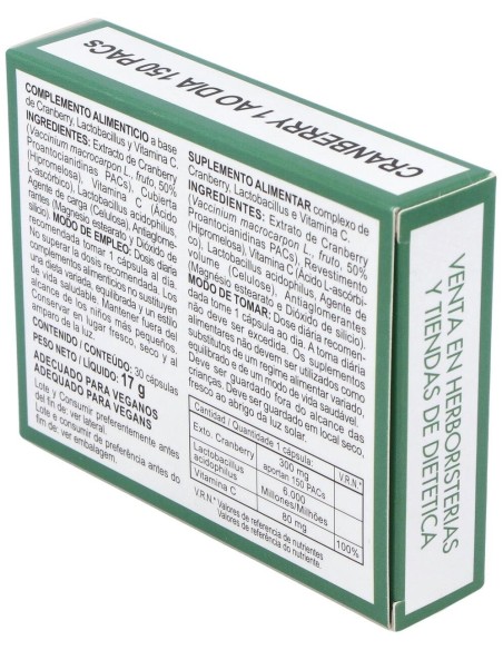 Cranberry 1 Al Dia 150Pacs 30Cap. de Integralia
